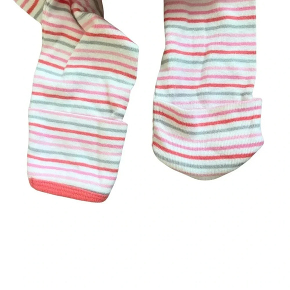 Set of 3 Footsie Pajamas for 0-3M - Lasy Bug - Stripes - Polka Dots - Cotton - Picture 6 of 13